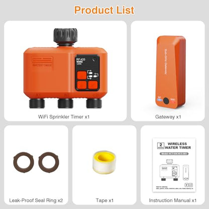 Smart WiFi Sprinkler Timer 3 Zone, Water Timer for Garden Hose Irrigation - style: 3 Outlet