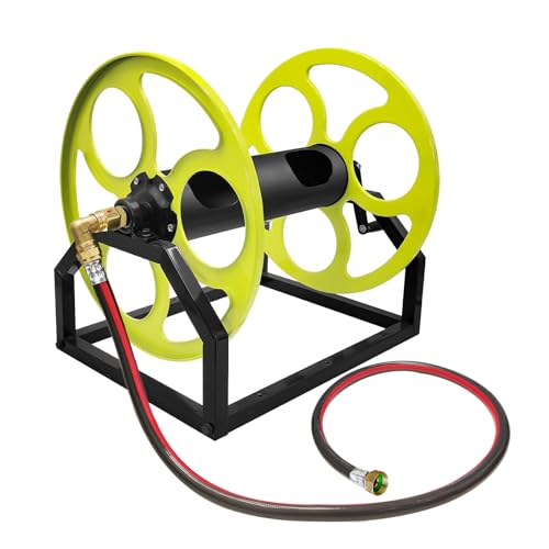 400FT Wall/Floor Mount Garden Hose Reel with Crank, for 5/8",