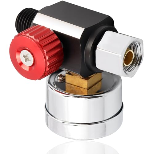 Yakamoz Paint Spray Gun Air Pressure Regulator with Gauge, G1/4"