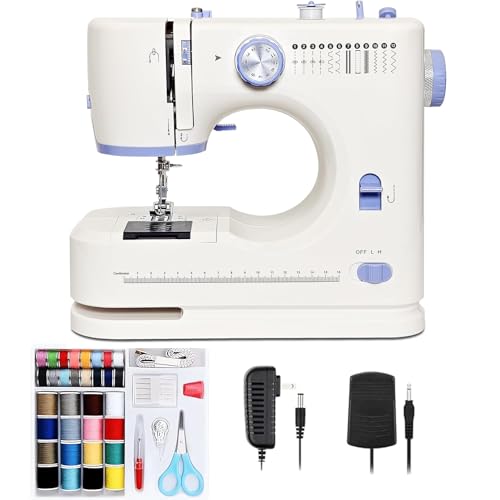 Sewing Machine for Beginners with 12 Built-in Stitches Small Sewing Machines with Accessory Kit, Mini Sewing Machine 2 Speed(High-Low Speeds)
