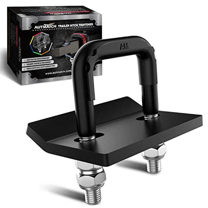 AUTMATCH Hitch Tightener Anti-Rattle Clamp for 1.25" to 2" Trailer Hitches - color: Frosted Black, size: 2 Inch