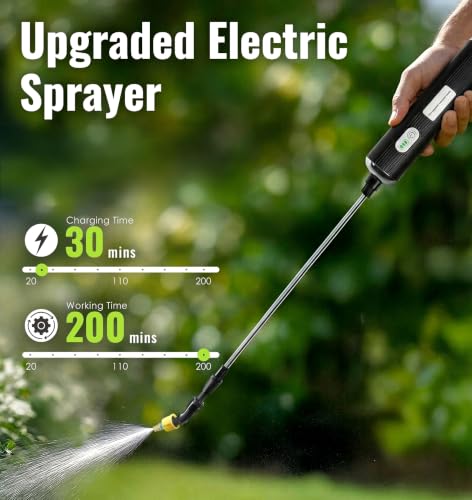 PASAMIC 2 Gallon Battery Powered Sprayer, Electric Sprayer in Lawn & Garden