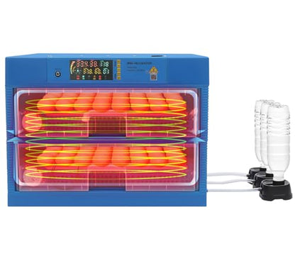 128 Eggs Incubator for Hatching With Automatic Egg Turning, Humidity and Temperature Control - size: 128 eggs