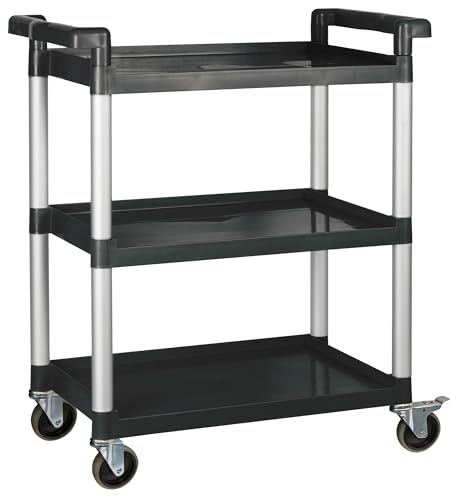 Winco 32" Black Heavy-Duty Utility Cart - size: 32" x 16", style: Utility