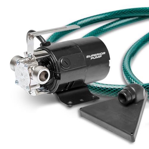 Superior Pump 90040 115 Volt Transfer Pump with 6-Foot Suction Hose, Black - size: 115-Volt