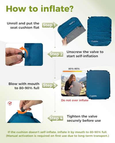 ATEPA Inflatable Seat Cushion - color: XL - 1 Pack Blue