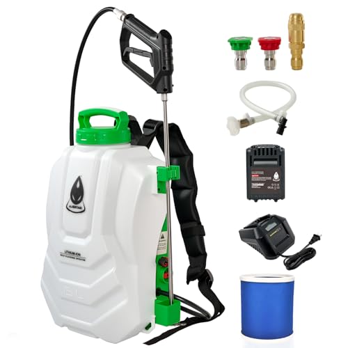 Backpack Sprayer 4 Gallon, Self-Cleaning Battery Powered Backpack Sprayer for Weeding, Cleaning, No Gear Limit, Variable Pressure - size: Self-Clean/4GL