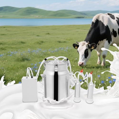 2 in 1 Cow Milking Machine, 10L Goat Milking Machine Portable, Speed Adjust - size: 10 L