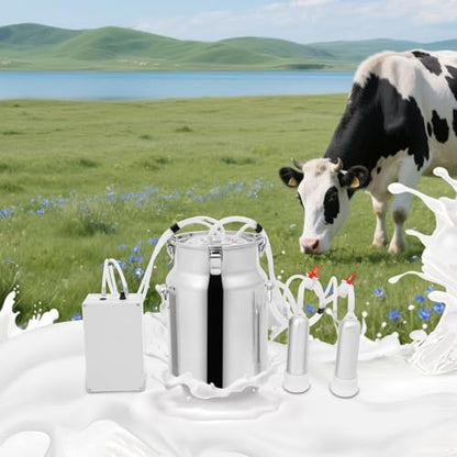 2 in 1 Cow Milking Machine, 10L Goat Milking Machine Portable, Speed Adjust - size: 10 L