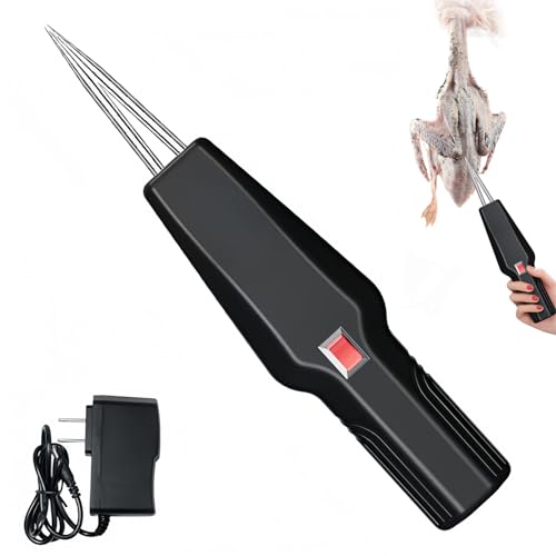 Handheld Chicken Plucker, Electric Quick Chicken Poultry Feather Plucking Device Portable Rechargeable Waterproof Feather Puller for Chickens Ducks Geese and Turkeys
