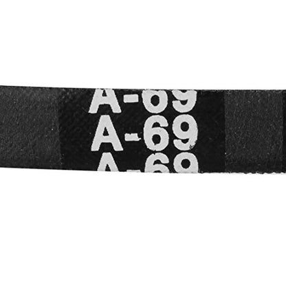 uxcell A69 Drive V-Belts 69" Inner Length 13mm Width 8mm Thick JIS Standard A-Section Rubber Drive Transmission Belt - size: 69"