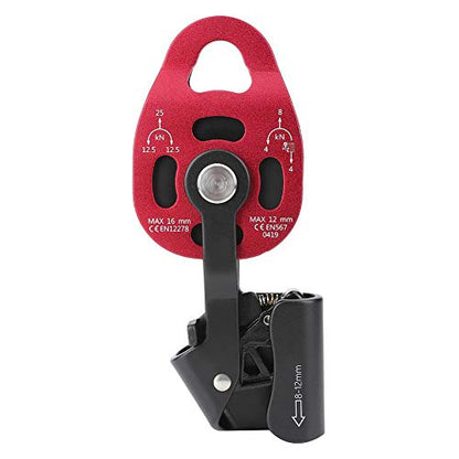Alomejor Aluminium One Way Climbing Pulley Lifting Heavy Objects Lifting Tool Super Light Device Ascenders Lifter Drag Lifting Equipment