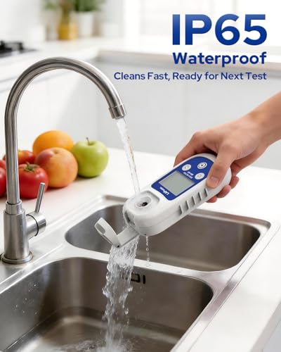 Brix Refractometer 0-95% ±0.2%, Digital Refractometer with ATC, IP65 Brix Meter for Honey,Juice, Wine & Home Brewing,BM-101 - size: 0-95% Brix