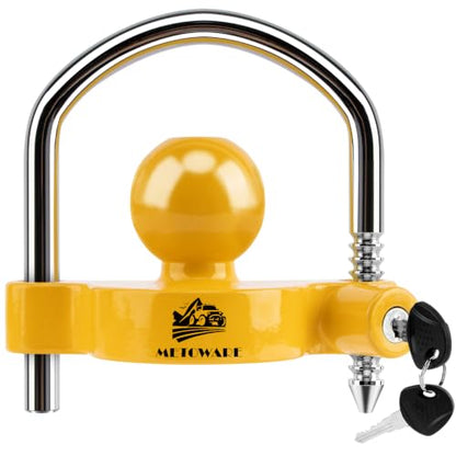 METOWARE Trailer Coupler Lock, Fit 1-7/8", 2", 2-5/16" Coupler, Yellow - color: Yellow, size: 1 PACK