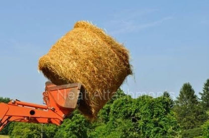 Front Loader Bucket Hay Bale Spear Attachment, w/ 2 x 49" Hay Bale Spear, Rated 3000 LB - size: 2 x 49"