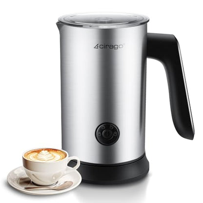 CIRAGO Milk Frother 4 in 1 Electric Milk Steamer Hot & Cold Foam Maker