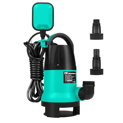 Prostormer 1HP 3700GPH Submersible Sump Pump with Automatic Float Switch - color: Green