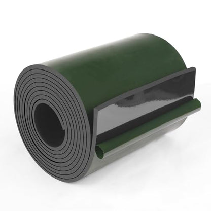 HooTown Adhesive Solid Rubber Strips, Self Neoprene Rubber Sheet Rolls Seal - size: 8”Wide x 120”Long, style: 1/5" Thick Adhesive