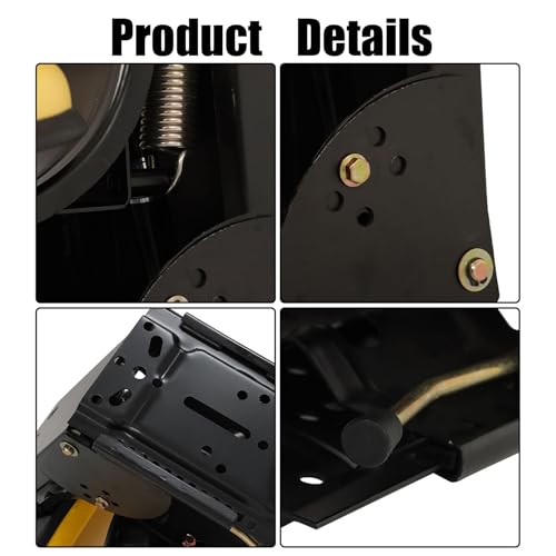 Yellow Adjustable Tractor Suspension Seat Replacement for Tractor 5200 5210 5300 5310 5510 Equipped Integrated Armrest