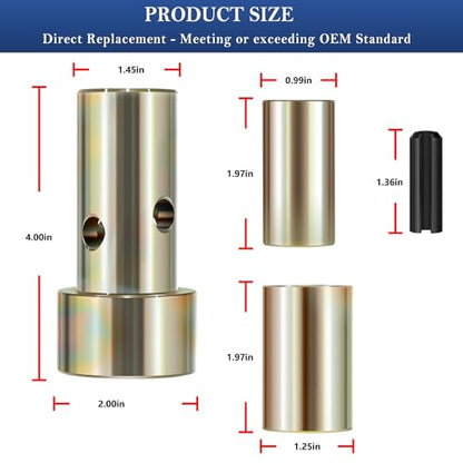 Bonbo TK95029 Cat 1 Quick Hitch Adapter Bushing Kit Fits for Category 1, 3-Point Hitch Tractors (2 Sets) - size: 2 Set
