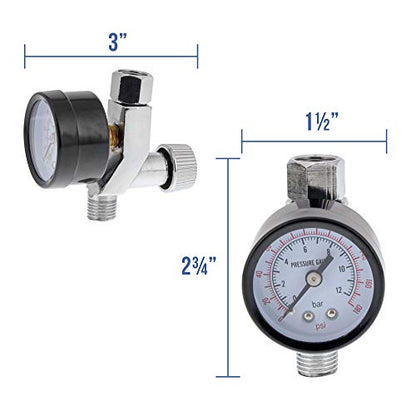 TCP Global Air Adjusting Valve Regulator (1/4" NPT) with Gauge