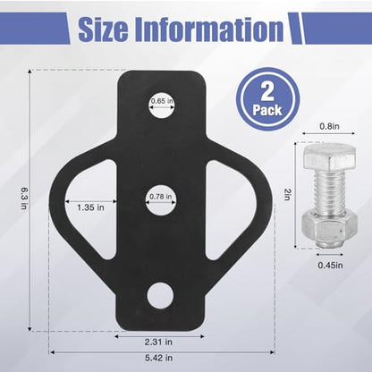 3-Way Trailer Hitch Adapter, Steel Hook Mounting with Bolts