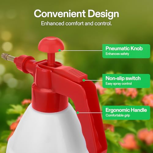 VIVOSUN 27oz Pump Sprayer, Handheld Garden Water Sprayer Bottle - color: Red, size: 27oz