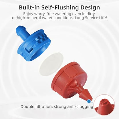 30PCS 0.5 GPH Pressure Compensating Drip Irrigation Spot Watering Drippers/Emitters, Self-Cleaning Constant Flow Drip Irrigation Emitters Heads Irrigation Drippers Parts for Drip Irrigation System - color: 30PCS, size: 0.5 GPH