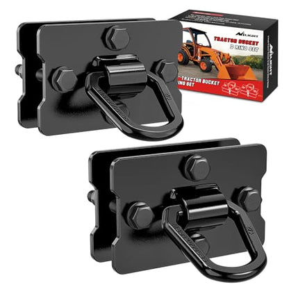 Nilight 1/2" Heavy Duty Trailer D Ring Tie Down Anchors with Backing Plates - color: Black, size: D Ring
