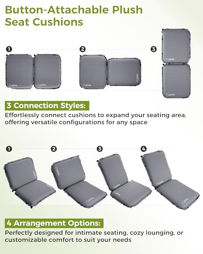 ATEPA Inflatable Seat Cushion - color: XL - 1 Pack Grey