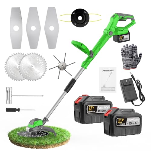Weed Eater 21V Cordless Weed Wacker, 4-in-1 Trimmer with 2x4.5Ah Batt & Brushless