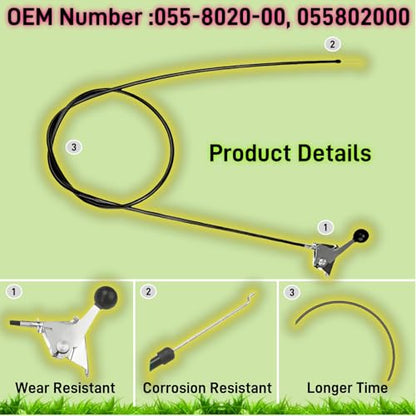 055-8020-00 055802000 Throttle Control Cable Compatible with Bad Boy Mowers - size: 055-8020-00