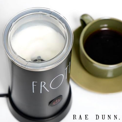Rae Dunn Electric Milk Frother Steamer -Stylish Automatic Milk Steamer and Frother, Milk Warmer, Hot and Cold Foam Maker for Coffee, Latte, Cappuccino, Macchiato - 550 Watt (Black) - color: Black