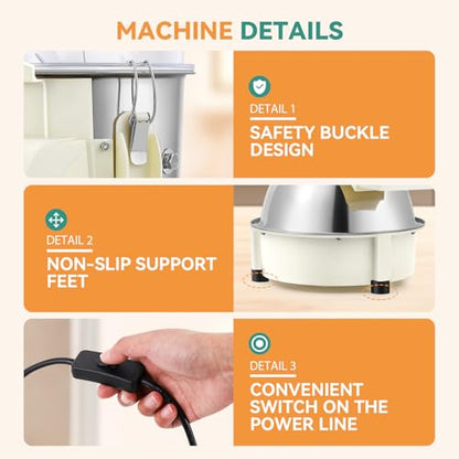 Newhai Electric Chicken Breast Shredder, 180W Automatic Meat Twister