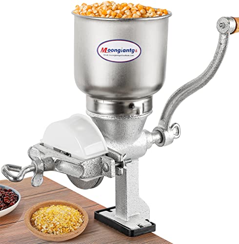 Moongiantgo Corn Grinder Cast Iron Hand Crank Grain Mill
