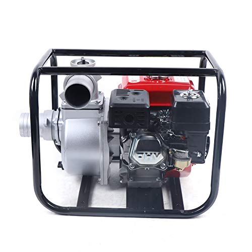 7.5hp 3-Inch Water Transfer Pump Portable Gasoline Water Pump High Pressure Lightweight Petrol Water Pump Drain Pool Flood Irrigation Flooded Basement 60m3/h Flow Rate