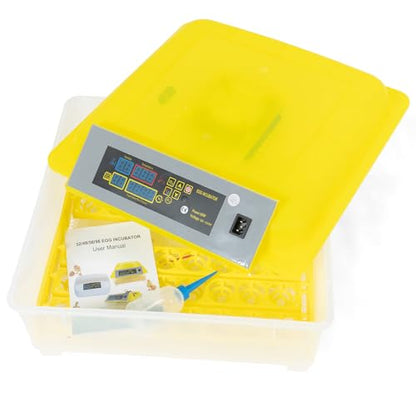 CROSSDESIGN Automatic Digital Egg Incubator 48 Eggs Poultry Hatcher Machine Breeder w/Temperature Control & Auto Turning for Hatching Chicken Duck Goose Quail Birds - size: 48 Eggs