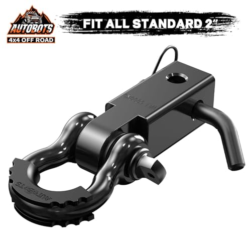 AUTOBOTS Tow Hitch Receiver 2" Shackle Hitch Receiver Black - color: BLACK-BLACK