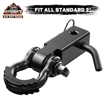 AUTOBOTS Tow Hitch Receiver 2" Shackle Hitch Receiver Black - color: BLACK-BLACK