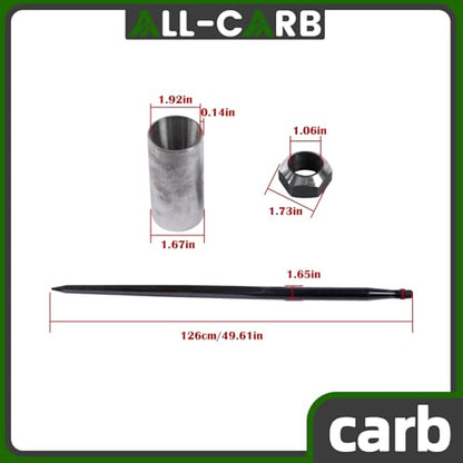 ALL-CARB 49 Square Hay Spike Bale Spear Black Coated Bale Forks