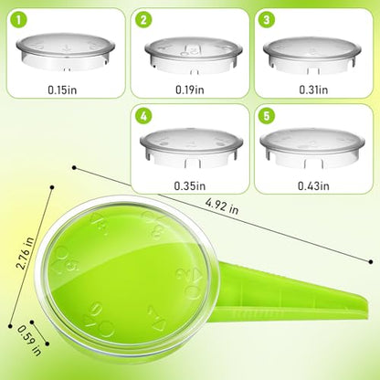 Mifoci 20 Pcs Mini Seed Spreader Handheld Seed Planter Tool Portable Garden Seeds Dispenser with 5 Dial Settings for Small Seeds of Flowers Vegetables Outdoor Indoor, Light Green