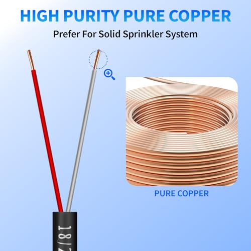 18/2 Solid Sprinkler System Wire 150ft, 18 Gauge Irrigation Wires - size: 18/2, 150Ft