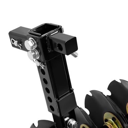 WUTIST 20" Notched Disc Harrow Plow Attachment for ATV UTV W/ 6 X Concave