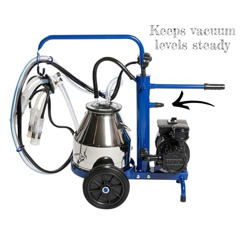 Milking Machine Combo Kit, Vacuum Regulator with 80mm Graphite Pallet, 1-1/4 Inch, Leak-Free, Adjustable Flow Control