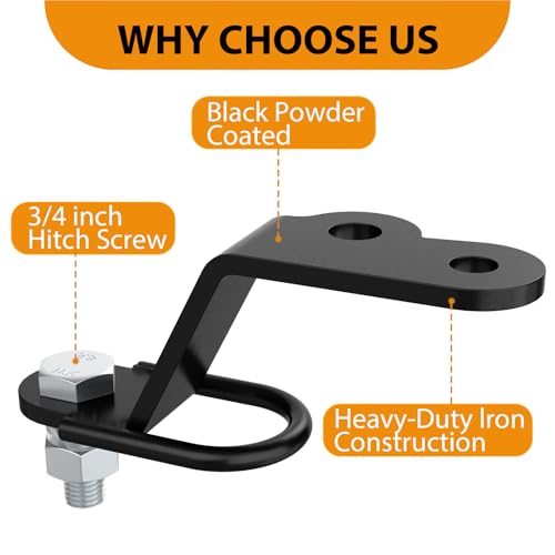 Eapele ATV/UTV Three-Way Hitch, Heavy Duty Universal ATV Hitch Attachments, 3000lbs Maximum Load