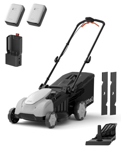 Litheli 18" (Push) Lawn Mower Electric, 2 x 8.0Ah, Battery Powered Mower - size: 18inch