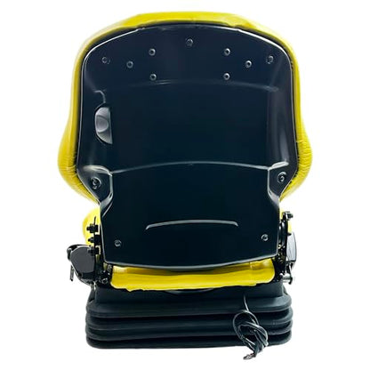 E-AS69YL Universal Yellow Suspension Seat for John Deere Equipment (Tractor, Mower & More)