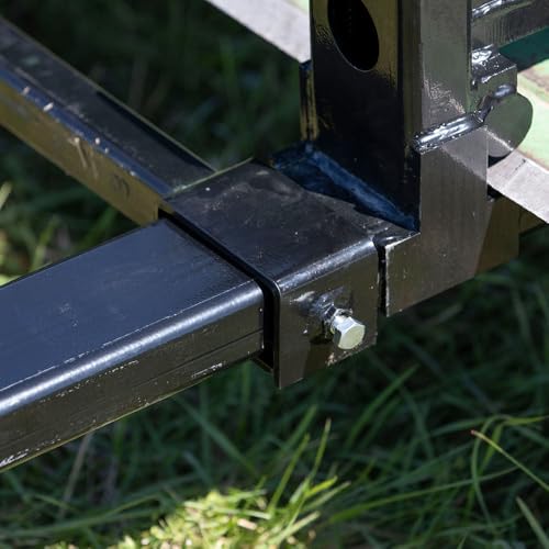 Titan Attachments Medium-Duty Stabilizer Spreader Bar for 4" x 2" Clamp-On Forks, 19.5-36 Adjustable Width, Fork Stabilizer for Tractor Skid Steer Bucket Attachment