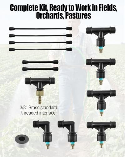 6-Nozzle Agricultural Spray Wand, 7.5Ft Boom Sprayer for Tractors & UTVs