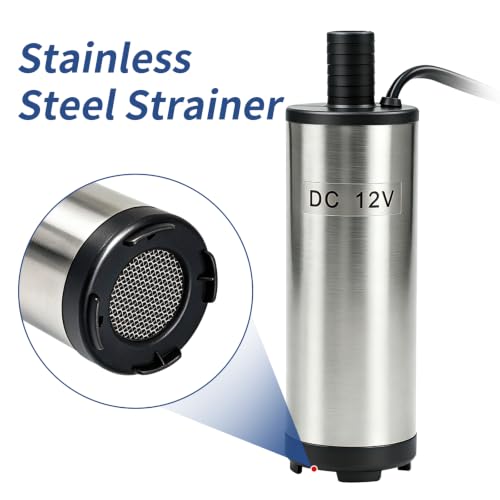 DC 12V Electric Submersible Water Pump, Diesel Transfer Pump 80W 30L/min